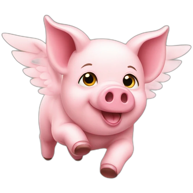 Flying pig emoji