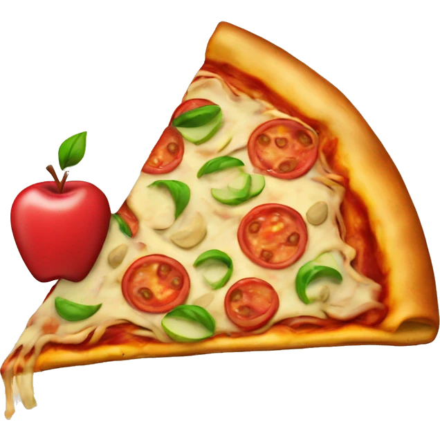 Pizza with an Apple emoji