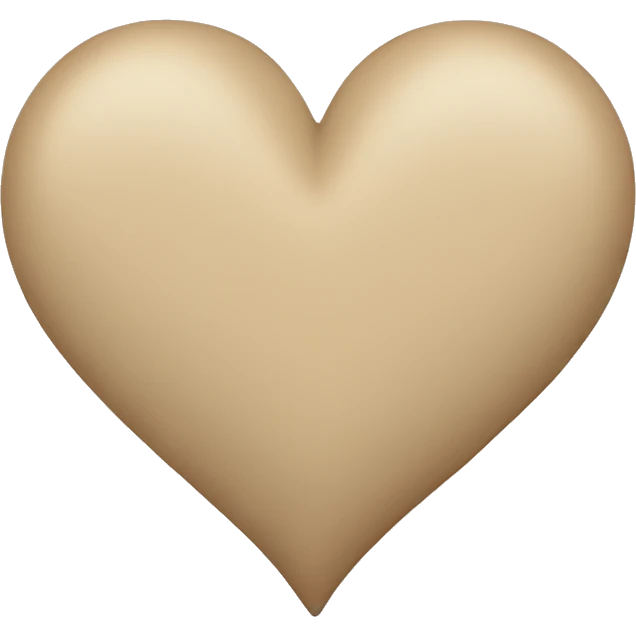 Beige heart emoji