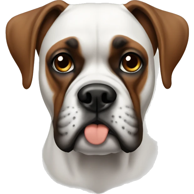White and brown boxer emoji