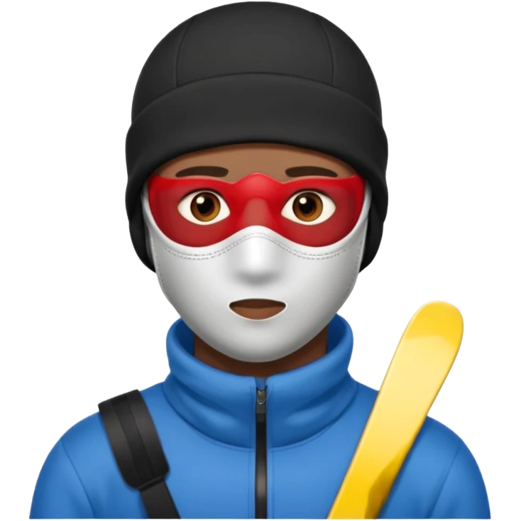 A black male in a ski mask emoji