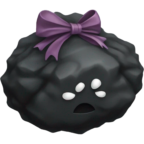 Lump Coal with a bow emoji