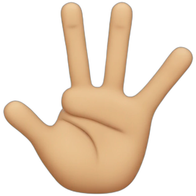four finger emoji