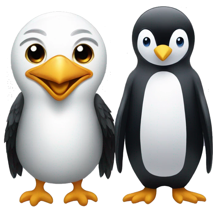 eagle and penguin emoji