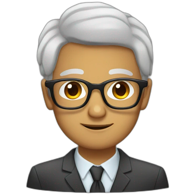 A man with glasses, coffee eyes, dark hair, and a goby emoji