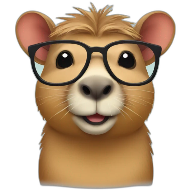Capybara with glasses emoji