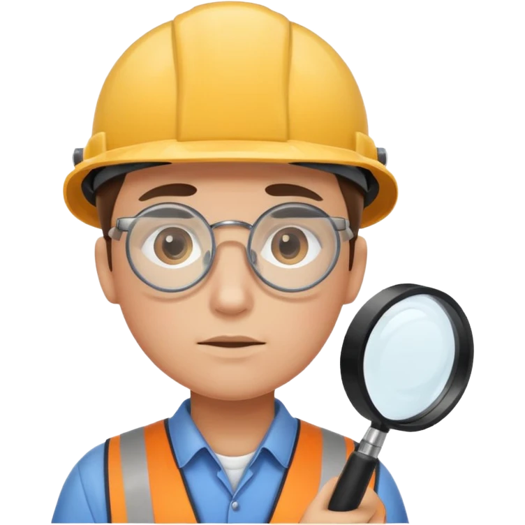 worker with magnifying glasses emoji