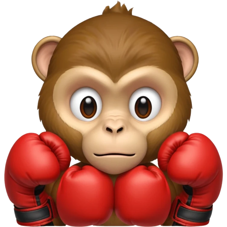 A monkey with red boxing gloves emoji