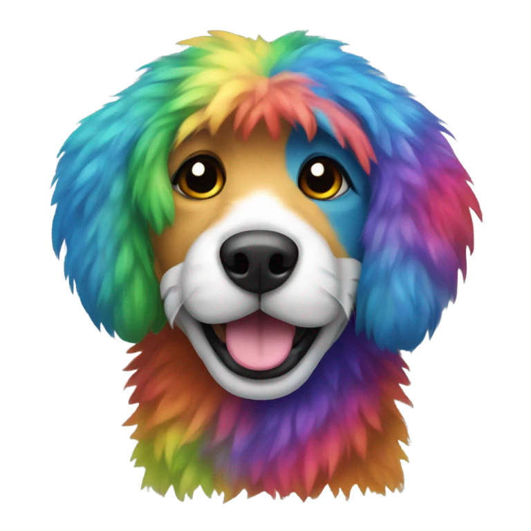  Rainbow dog emoji