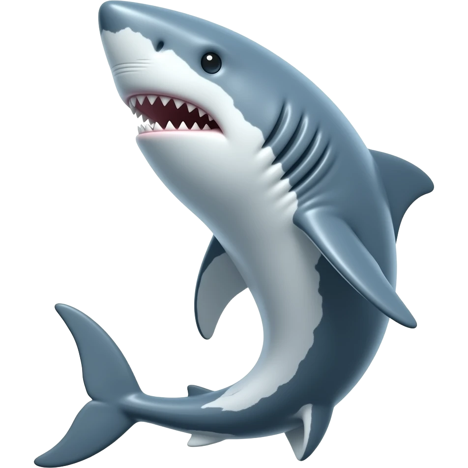 Shark whale fusion emoji