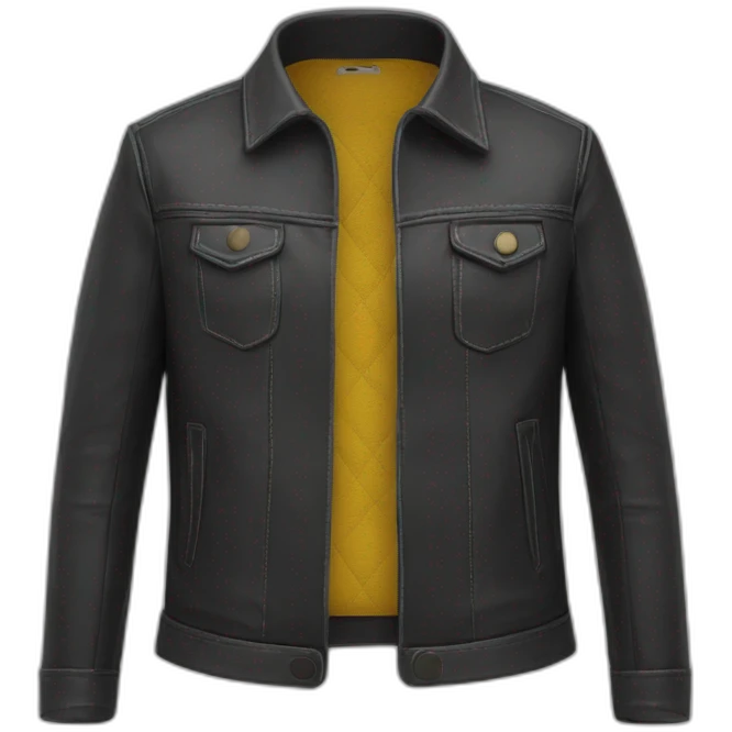 jaqueta de couro roupa emoji