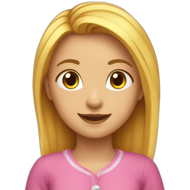 Un chat dans les bras de la fille emoji