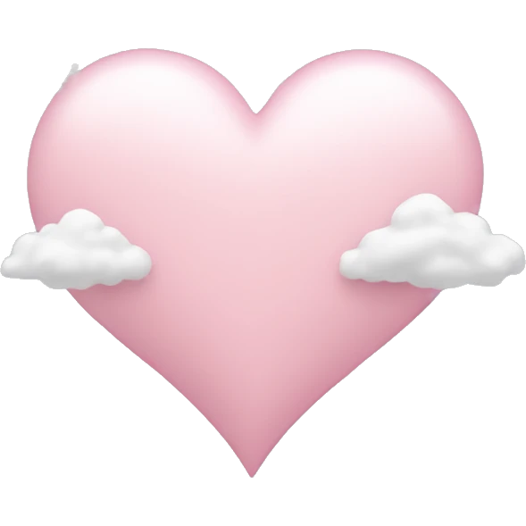 light pink heart with clouds emoji