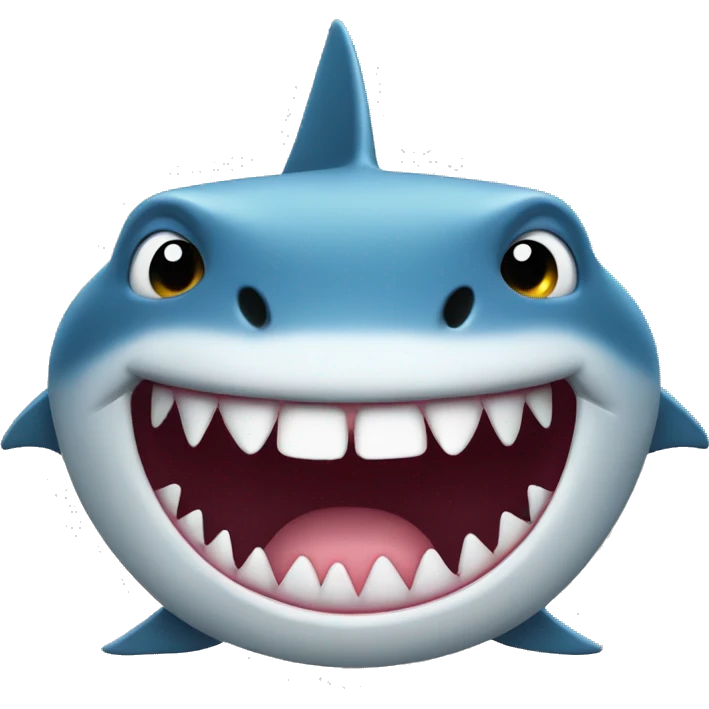  Shark on smiley face  emoji