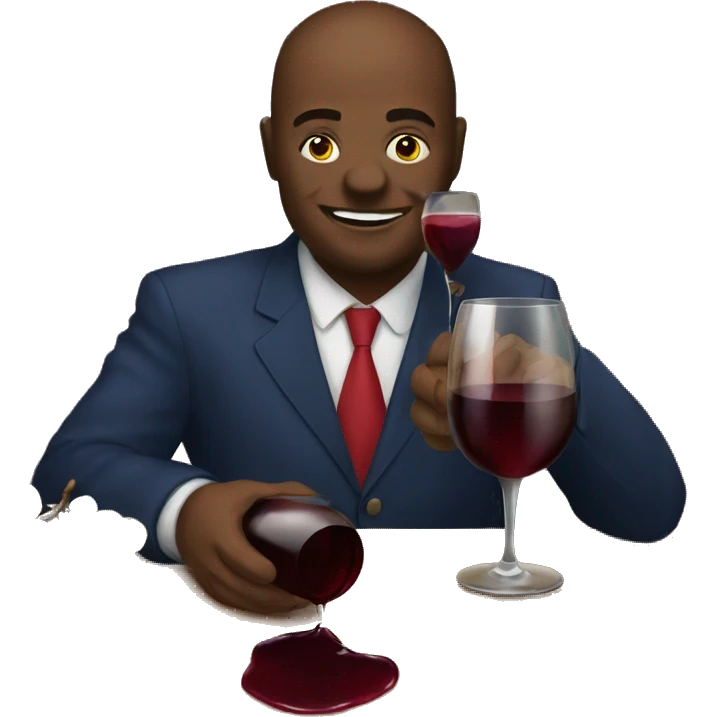 Democrat drinking wine emoji