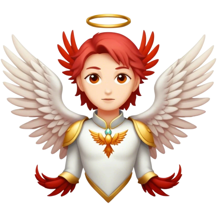6 winged seraphim light red emoji