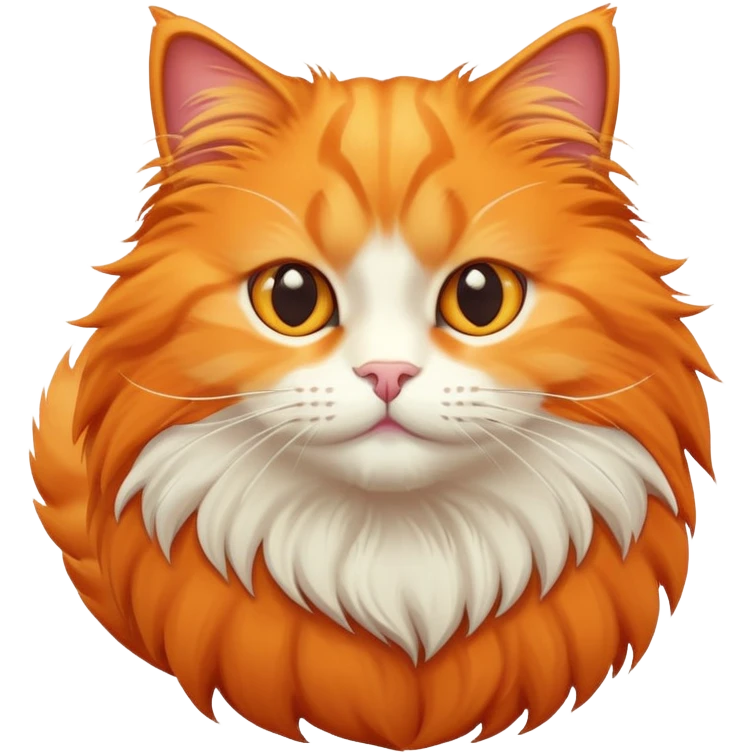 Orange fluffy cat emoji