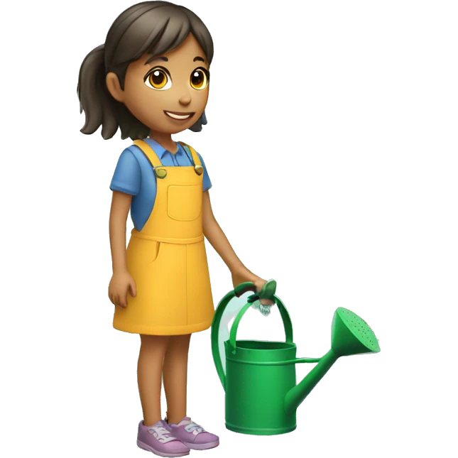 girl with watering can emoji