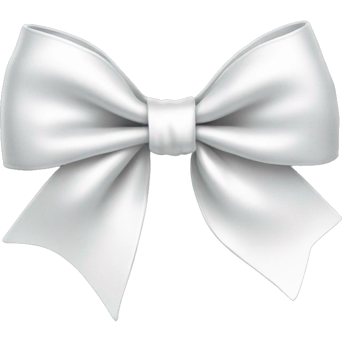 white satin bow emoji