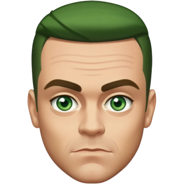 Robbie Williams with Green Eyes emoji