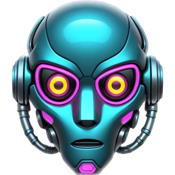 Futuristic shiny cyberpunk-Fakémon-Pokémon-creature emoji