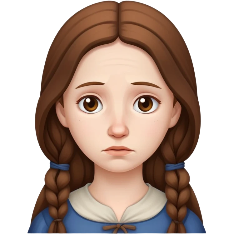 Peasant woman sad emoji