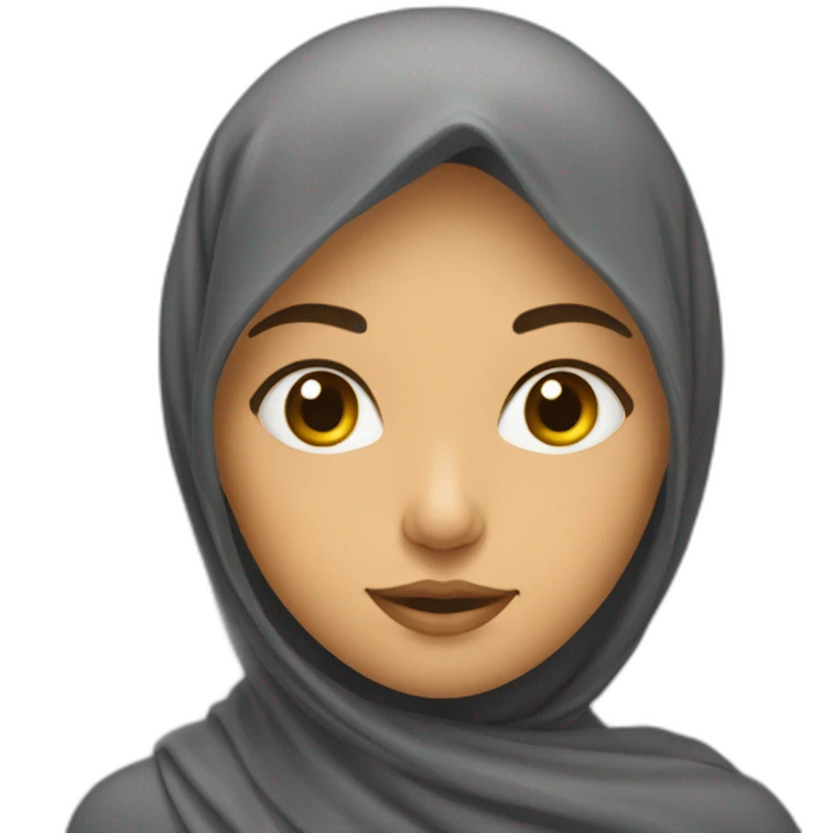FILLE HIDJAB QUI LIT LE CORAN emoji