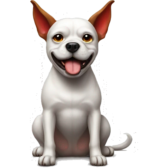 Dog with devil horns emoji