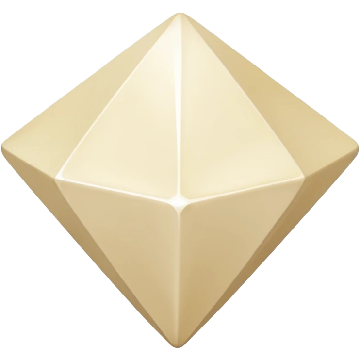 diamond shape carved from ivory. square tilted 45 degrees emoji