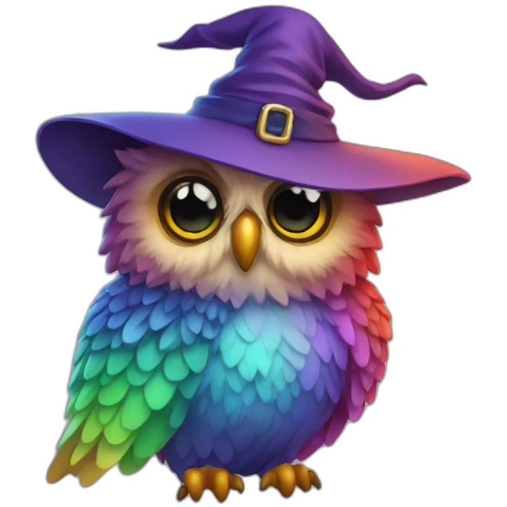 Rainbow Owl Witch emoji
