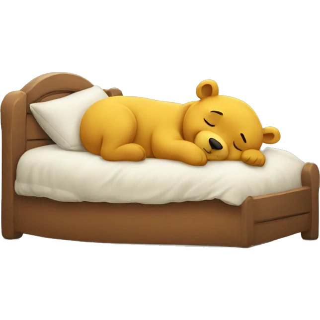 Pooh bear sleeping  emoji