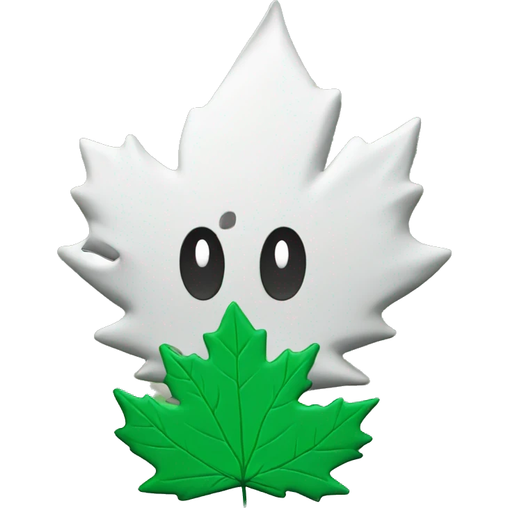 green maple leafs smoking emoji