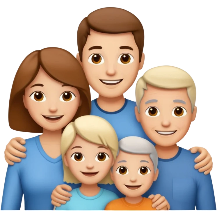 family of users with diverse ages emoji