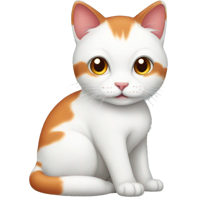 A white red cat emoji