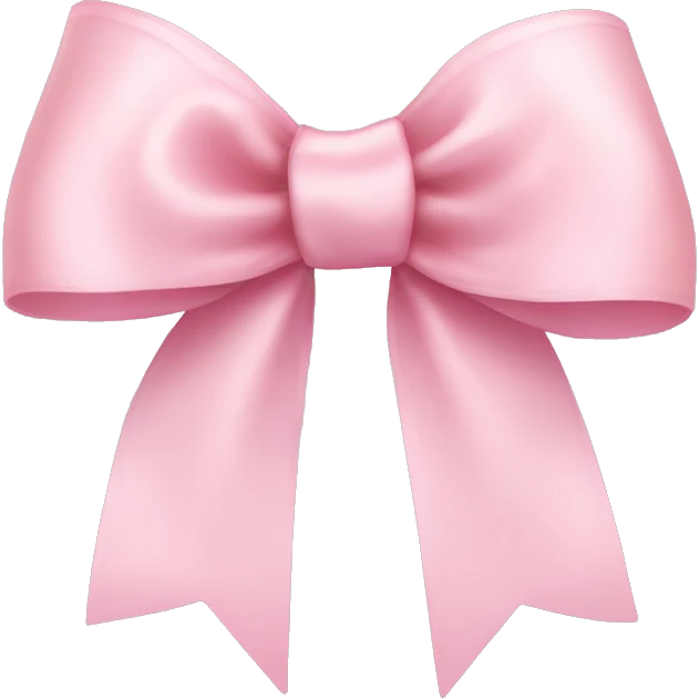 light pink ribbon bow emoji