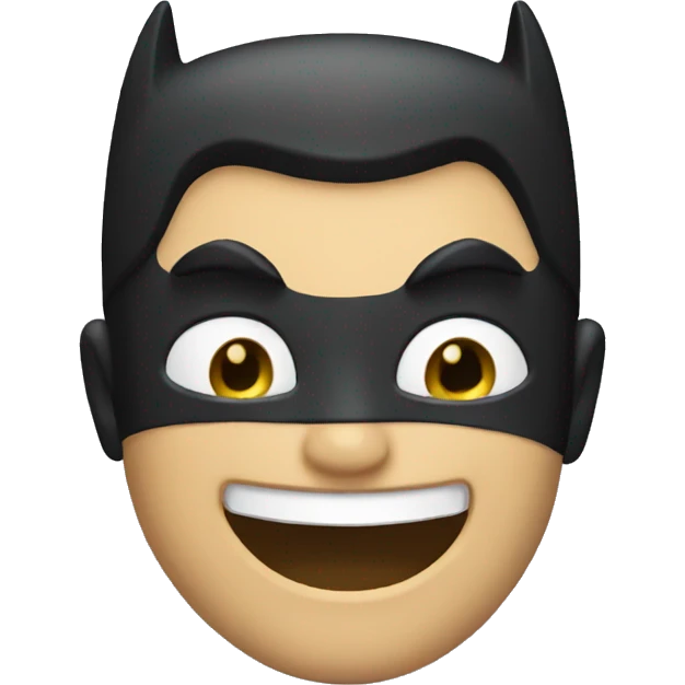 batman emoji expressing happy emotion emoji