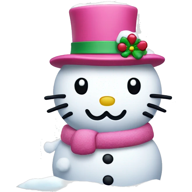 Hello kitty snow man  emoji