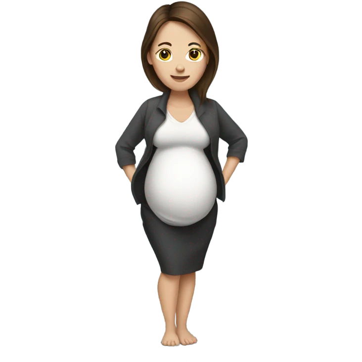 Pregnant white brunette  emoji