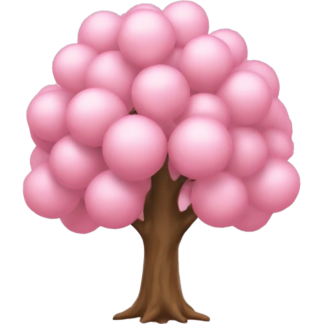 Tree with light pink ornaments  emoji