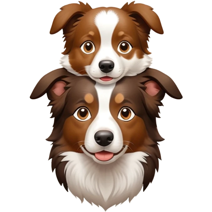 Border collie standing on the head emoji