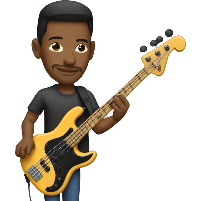 Marcus Miller playing bass guitar  emoji