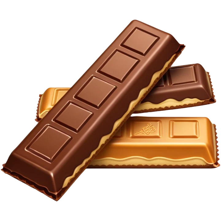 Twix chocolate candy bar with caramel emoji