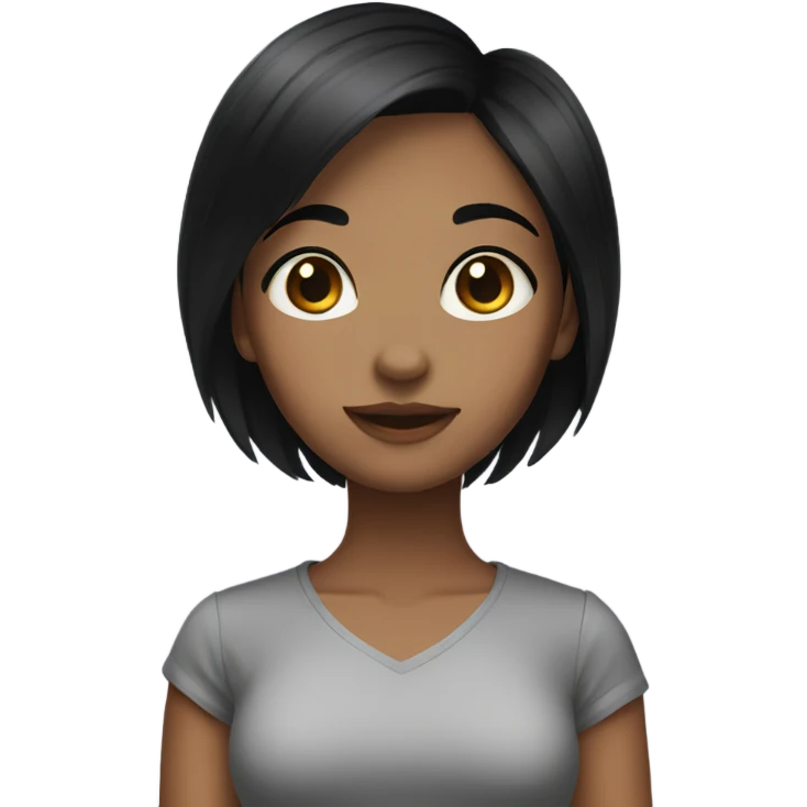 A short girl with black hair emoji