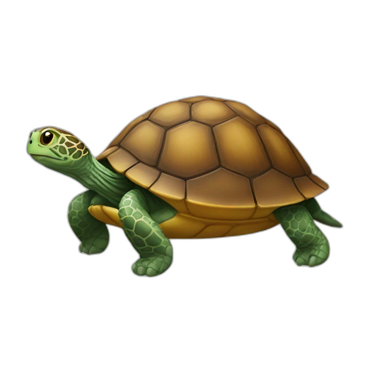 Chat sur un tortue emoji