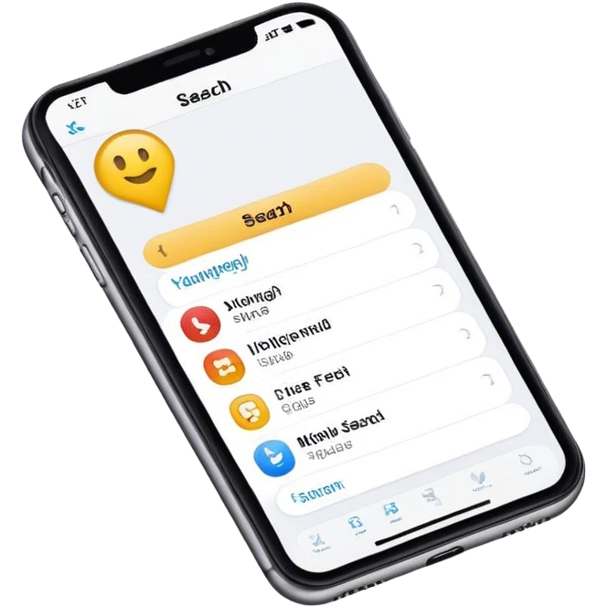 search field in an mobile app, highlight only the search field emoji
