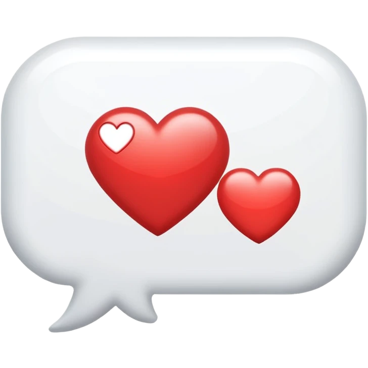 speech bubble with a heart emoji