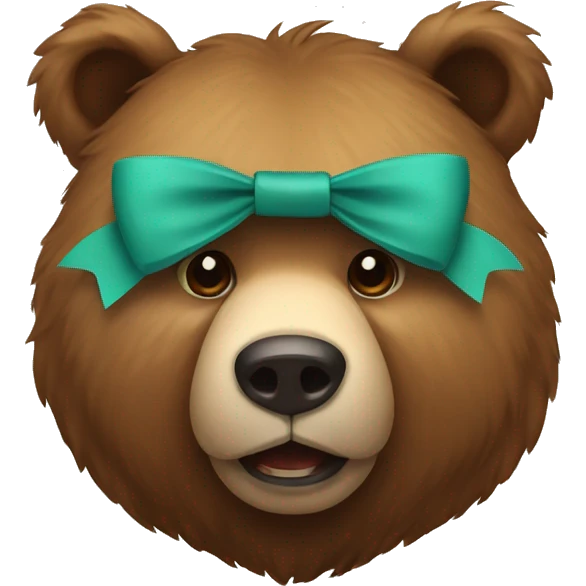 Bear with bow emoji