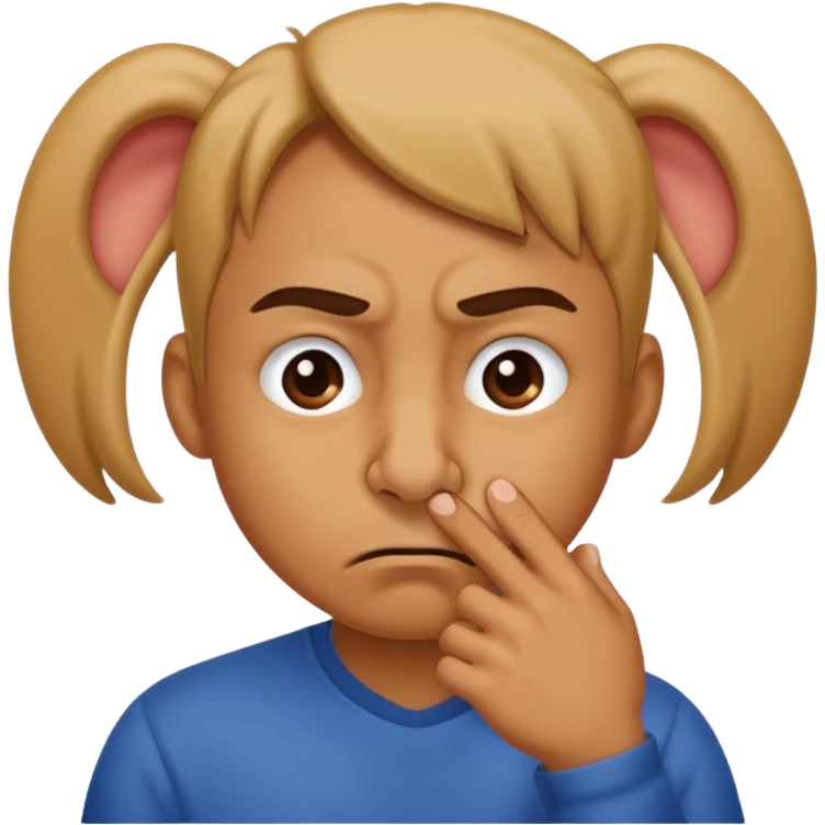 pinching nose angrily nose nose emoji