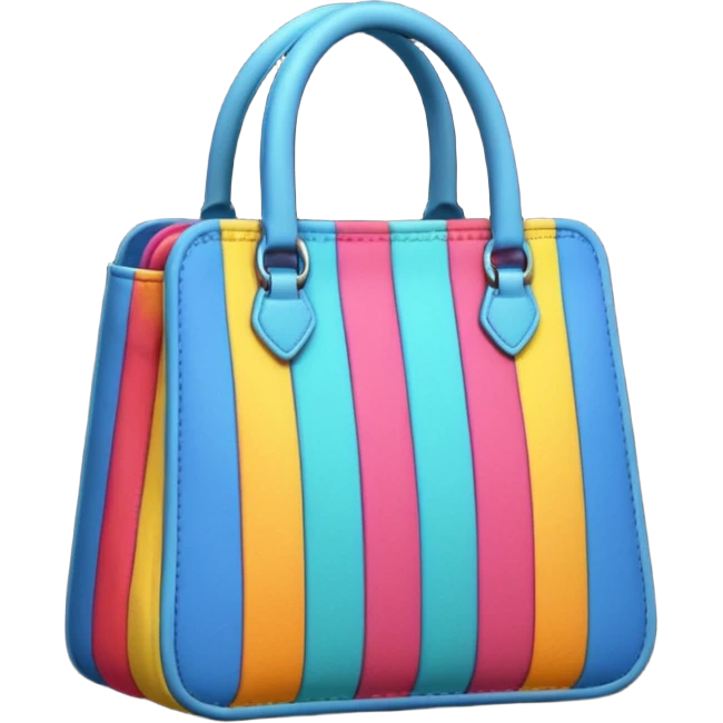 striped bag colorful emoji