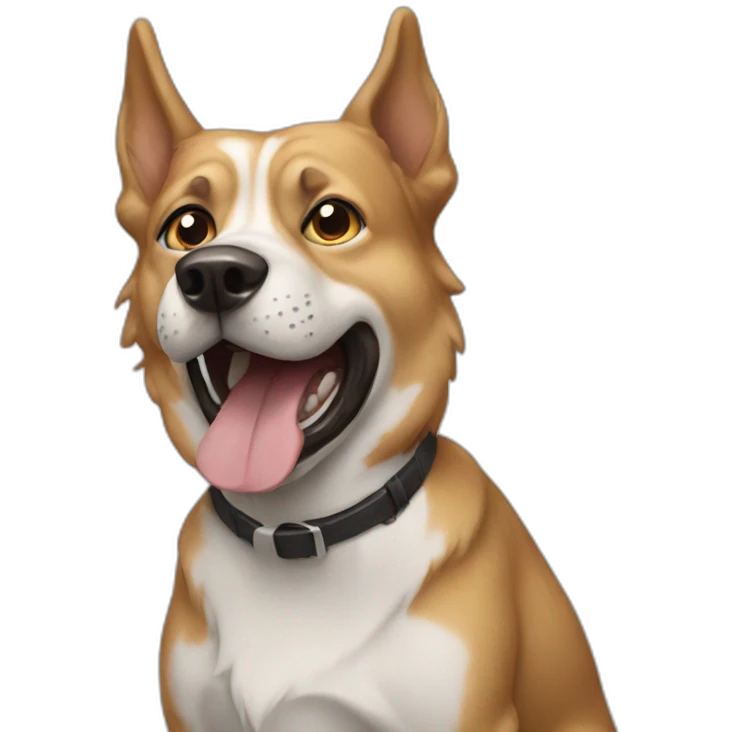 Crazy dog emoji